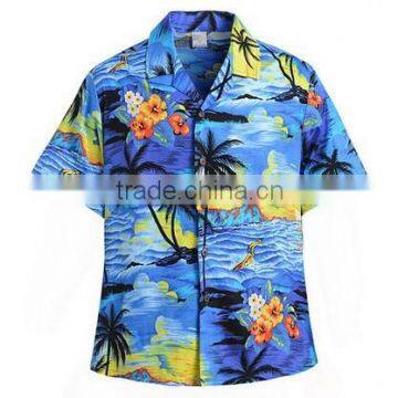 Couples Beach Hawaiian Leisure Men's and Women's 100% Cotton Short Sleeve Shirt Printing Loose Big Yards photo-5