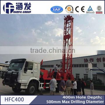 400 meters depth HFC400 truck mounted water drilling machines installed on truck chassis price