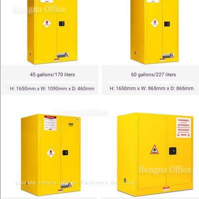 Fireproof & Explosion-proof 60 Gallon Safety Cabinet With Dual Vents and Electrostatic Grounding Clip for Construction Sites and Petrochemical Labs