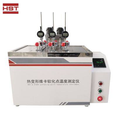 HST-HDTV3003S HDT / Vicat Softening Point Temperature Tester Plastic and Rubber Pipe Material Testing