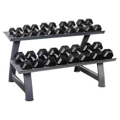 Hexagonal Dumbbell Set With 3 Layer Rack 2.5kg 5kg 7.5kg Rubber Hex Dumbbells photo-5