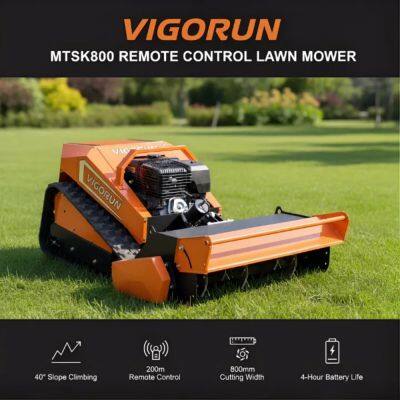 Vigorun MTSK800 Robot Cortacésped Automático, Robot Cortahierba de Batientes/Martillo de Batientes/Excavadora de Nieve Trituradora para Parques