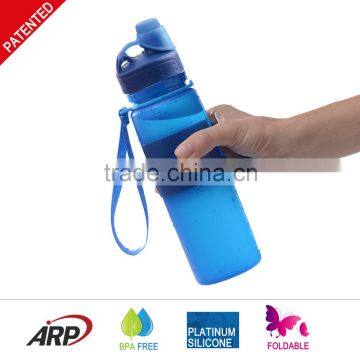 100% Healthy Harmless Soft Bottle BPA Free Bottle Patent Platinum Silicone Travel Bottle