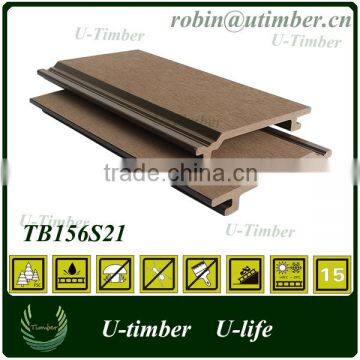 Wood Plastic Composite External WPC Wall Panel 156*21mm photo-2
