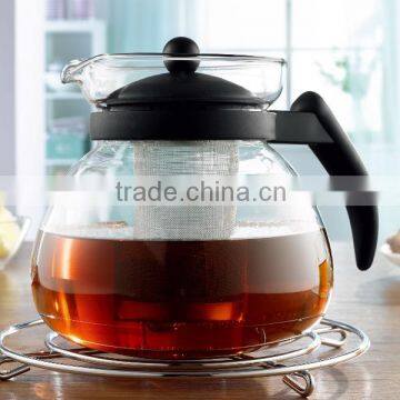 Handmade Heat Resistant 1500ML glass colored teapot