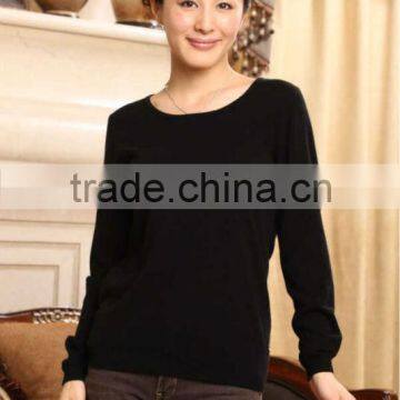 Simple style women's cashmere basic design sweater