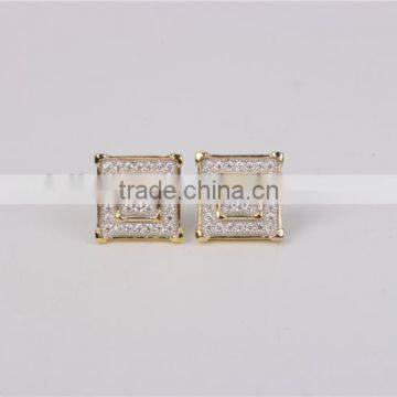 2016 United States Style Ladies' Micro Pave Stud Earring 925 Silver Jewelry Wholesale photo-3