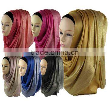 Golden Silk Viscose Hijab Turkey Scarf