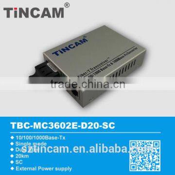 10/100/1000M single mode dual fiber media converter