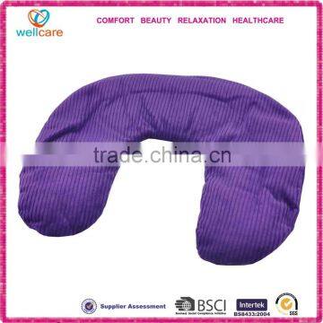 Purple color Corduroy Heat U-shaped Pack With Buckwheat or Wheat bag