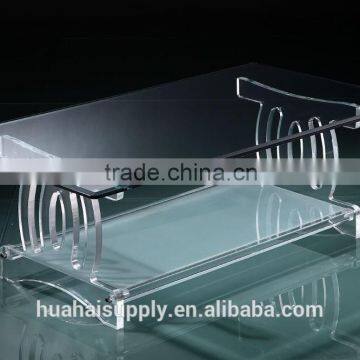 Clear acrylic coffee table for living room