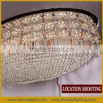 Elegant Project Glass Chandelier Pendant Lamp for hotel lobby