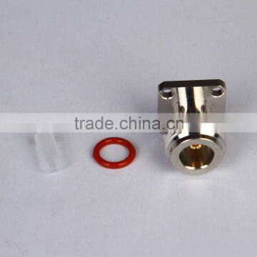 crimp terminal RF N connector for flange, High frequency with 50 ohms