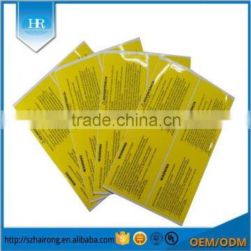 special adhesive synthetic paper