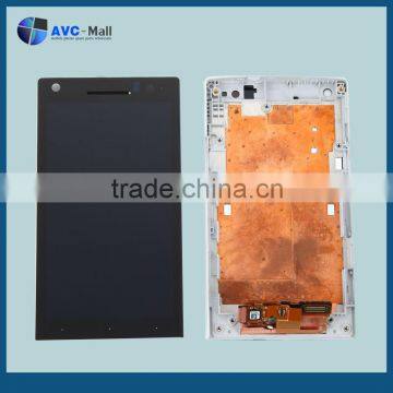 china mobile LCD screen and touch assembly for Sony Xperia S LT26i white