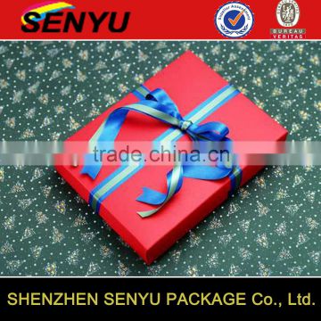 creative design & high-quality, Christmas gift paper packaging box with ribbon