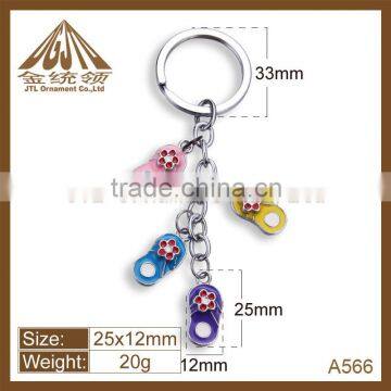 Fashion metal mini slipper keychain