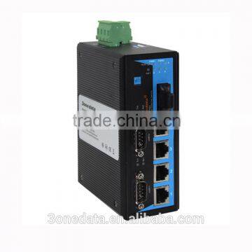 5 ports Managed Optical Industrial Ethernet Switch with 2 ports RS232