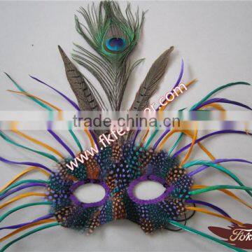 Wholesale Party Supplies Multi color Goose Feather Halloween Mask