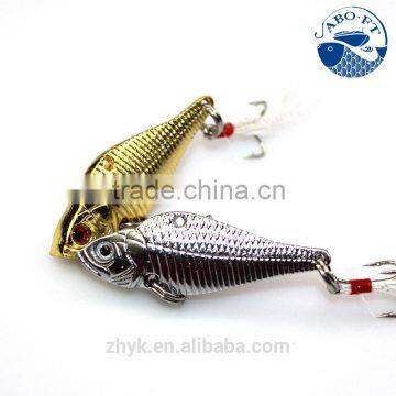 2016 Wholesale Fast Sink 5cm 12.5g Golden Silver VIB Flash Fishing Bait photo-2