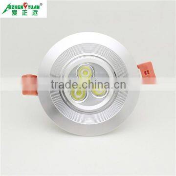 3w alumiunm round modern recessed led ceiling panel light