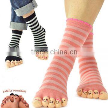 Custom ankle combed cotton split toe socks, japanese toe socks, rubber toe socks