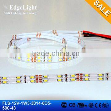 Edgelight SMD3014 LED Strip , White Color Led Flexible Strip Light ,UL ce Rohs Dc12v Led Strip