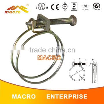 Double wire hose clamp/heavy duty hose clamp/american type hose clamp