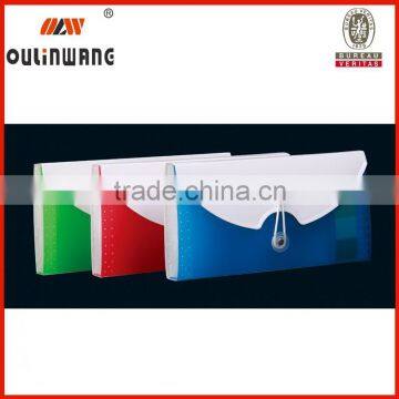 Colorful pp expanding file folder with elastic bands