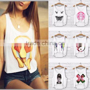 2015 Music Latest Top Selling Free Size Custom Workout Tank Top photo-6