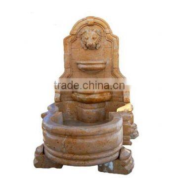 Natural Stone Indoor Buddha Modern Lion Head Wall Fountain