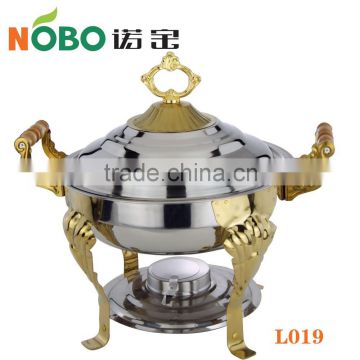 High Quality Round Stainless Steel Buffet Cook Chafing Dish with Lid