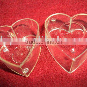 heart shape plastic tealight cups