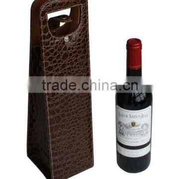 Commercial PU Leather Wine Carrier