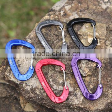 Professional 8cm D shape 7075 Aviation Aluminum carabiner