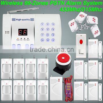 H99 Voice Prompt Auto-Dial Wireless Defense Zones PSTN Home Security Water Leak Alarm System