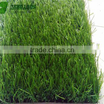 Spine shape synthetic grass with green curly grass for garden