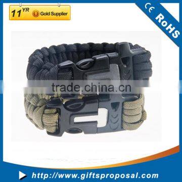 Camping Equipment Rescue Rope Escape Bracelet paracord with fire maker