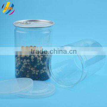 1000ml food grade plastic easy open pet can for food packing