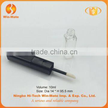 Double-ended Black & Clear Special Style 95.5*14mm Matte Black Lip Gloss Tube photo-5