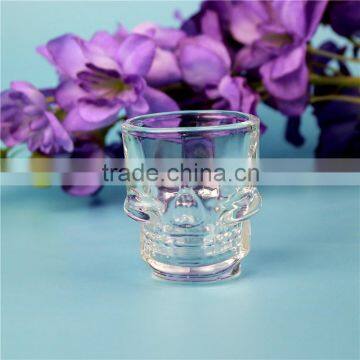 In stocks popular factory decorating Machine made custom skull shaped small shot glass