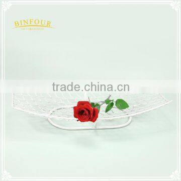 Custom Metal White Wire Storage Basket Stand for Home Deco photo-5