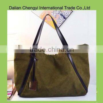 Low toxic customize solid color leisure felt shoulder bag for ladies