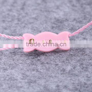 custom printed hang tag elastic string