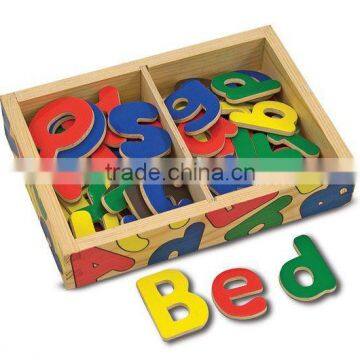 Colorful wooden letters for kid(Wood craft in laser-cutting & engraving)