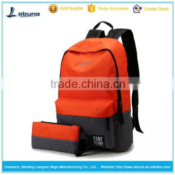 Wholesale leisure small canvas backapck bag set 2 pcs