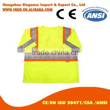 china safety vest OEM strap safety shirt summer reflective safety shirt work shirt