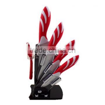 5pcs set knives ceramic knife with acrylic block