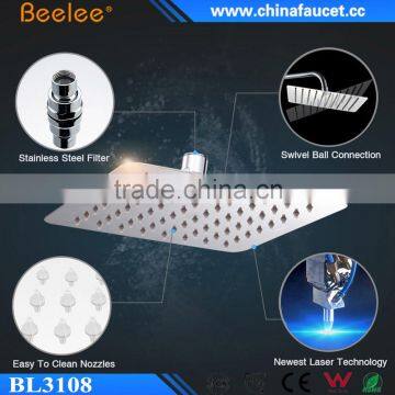 Beelee Water Saving Air Pressurized Shower Head, 304 Stainless Steel Shower Head photo-3