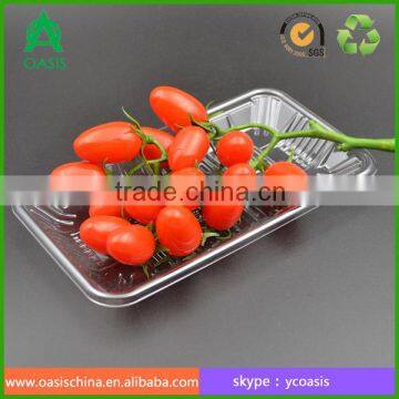 Clear plastic tray for vegetable fresh meat packaging